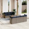 Ensemble de canapé de jardin 10 pcs Beige et Gris clair 502767502767