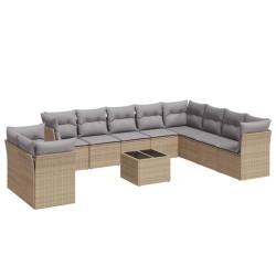 Ensemble de salle à manger pour jardin 7 pcs Beige et gris 502770502770