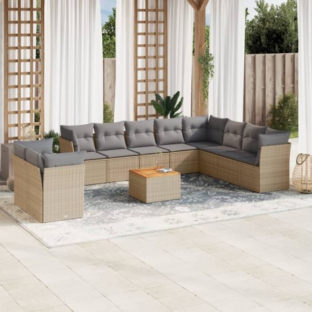 Ensemble de salle à manger pour jardin 7 pcs Beige et gris 502778502778