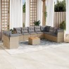 Ensemble de salle à manger pour jardin 7 pcs Beige et gris 502778502778
