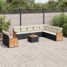 Ensemble de salle à manger pour jardin 9 pcs Beige et gris 502781502781