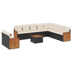Ensemble de salle à manger pour jardin 9 pcs Beige et gris 502781502781