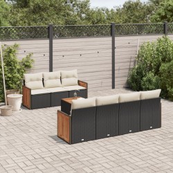 Ensemble de canapé de jardin 10 pcs Beige et Gris clair 502830502830