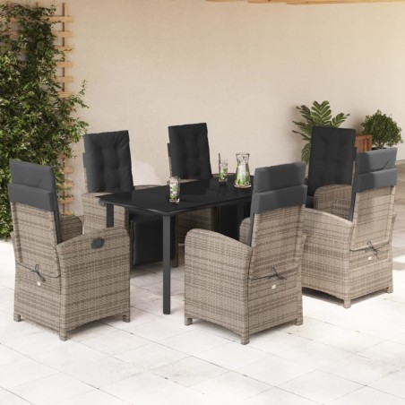 Ensemble de canapé de jardin avec coussin 12 pcs Gris 502856502856