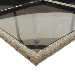 Ensemble de canapé de jardin avec coussin 11 pcs Gris polyrotin 502865502865