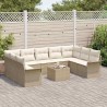 Ensemble de canapé de jardin avec coussin 12 pcs Gris polyrotin 502866502866