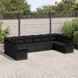 Ensemble de canapé de jardin avec coussin 12 pcs Gris polyrotin 502878502878