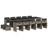 Ensemble de canapé de jardin avec coussin 11 pcs Gris 502885502885