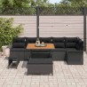 Ensemble de canapé de jardin 8 pcs Gris clair et gris foncé 502886502886