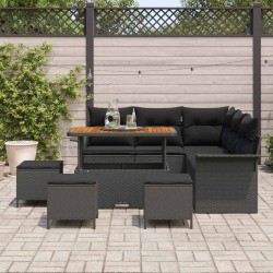 Ensemble de canapé de jardin 8 pcs beige et gris clair 502905502905