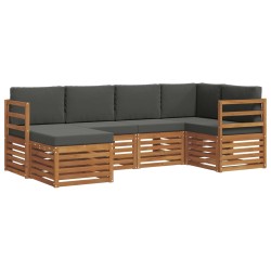 Ensemble de canapé de jardin 8 pcs Marron et crème polyrotin 502921502921