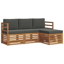 Ensemble de canapé de jardin 7 pcs Gris clair polyrotin 502922502922