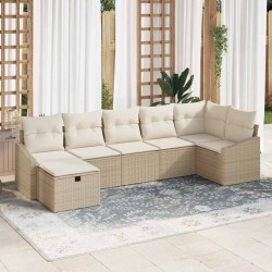 Ensemble de canapé de jardin avec coussin 9 pcs Gris polyrotin 502923502923