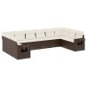 Ensemble de canapé de jardin Beige 55 x 55 x 37 cm polyrotin 502924502924