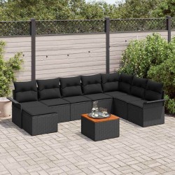 Ensemble de canapé de jardin avec coussin 9 pcs Gris 502925502925
