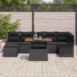 Ensemble de canapé de jardin avec coussin 13 pcs Gris polyrotin 502926502926