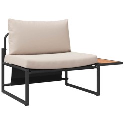 Ensemble de canapé de jardin avec coussin 9 pcs Gris polyrotin 502941502941