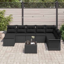 Ensemble de canapé de jardin avec coussin 13 pcs Gris polyrotin 502942502942