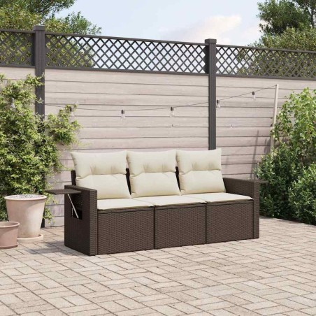 Ensemble de salle à manger pour jardin 9 pcs Noir et Marron 502945502945