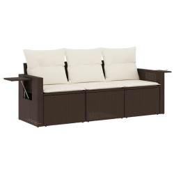 Ensemble de salle à manger pour jardin 9 pcs Noir et Marron 502945502945