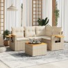 Ensemble de canapé de jardin 10 pcs Beige et Gris clair 502946502946