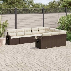 Ensemble de canapé de jardin Beige 55 x 55 x 37 cm polyrotin 502951502951
