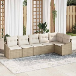 Ensemble de canapé de jardin avec coussin 9 pcs Gris Poly rotin 502959502959