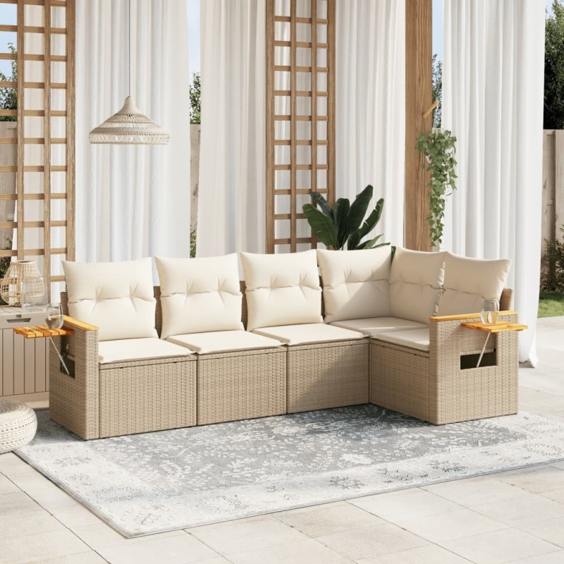 Ensemble de canapé de jardin 13 pcs Beige et Gris clair 502961502961
