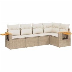 Ensemble de canapé de jardin 13 pcs Beige et Gris clair 502961502961