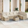 Ensemble de canapé de jardin avec coussin 9 pcs Gris 502965502965