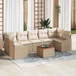 Ensemble de canapé de jardin avec coussin 8 pcs Gris 502968502968