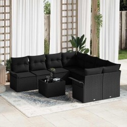 Ensemble de canapé de jardin avec coussin 9 pcs Gris 502977502977