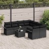 Ensemble de canapé de jardin avec coussin 9 pcs Gris 502977502977