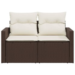 Ensemble de canapé de jardin 8 pcs Beige et Gris clair 502980502980