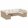 Ensemble de canapé de jardin avec coussin 17 pcs Gris polyrotin 502982502982