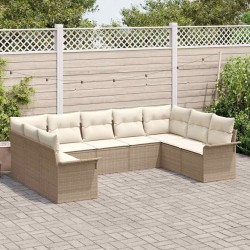 Ensemble de canapé de jardin avec coussin 17 pcs Gris polyrotin 502982502982