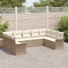 Ensemble de canapé de jardin avec coussin 17 pcs Gris polyrotin 502982502982