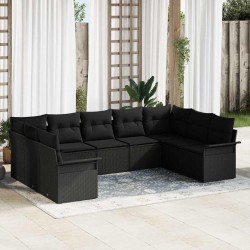 Ensemble de canapé de jardin avec coussin 9 pcs Gris 502990502990