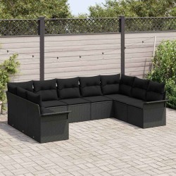 Ensemble de canapé de jardin avec coussin 9 pcs Gris 502990502990
