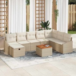 Ensemble de canapé de jardin avec coussin 8 pcs Gris polyrotin 503006503006