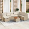 Ensemble de canapé de jardin avec coussin 8 pcs Gris polyrotin 503006503006