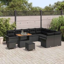 Ensemble de canapé de jardin 12 pcs Gris Poly Rattan 503008503008