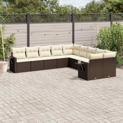 Ensemble de canapé de jardin Beige 55 x 55 x 37 cm polyrotin 503010503010