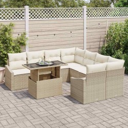 Ensemble de salle à manger pour jardin 7 pcs Noir et Marron 503109503109