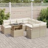 Ensemble de salle à manger pour jardin 7 pcs Noir et Marron 503109503109