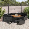 Ensemble de canapé de jardin avec coussin 9 pcs Gris 503149503149