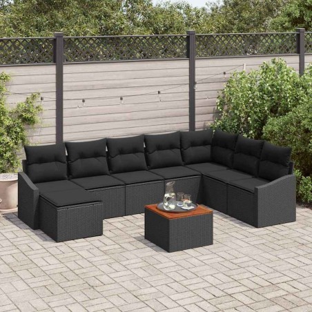 Ensemble de canapé de jardin avec coussin 9 pcs Gris 503151503151