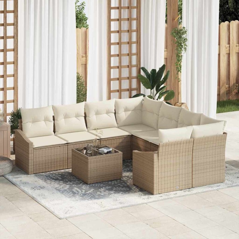 Ensemble de canapé de jardin avec coussin 10 pcs Gris 503163503163