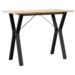 Table à manger cadre en Y 100x50x75 cm bois de pin massif acier 507825507825