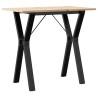 Table à manger cadre en Y 80x50x75 cm bois de pin massif acier 507826507826